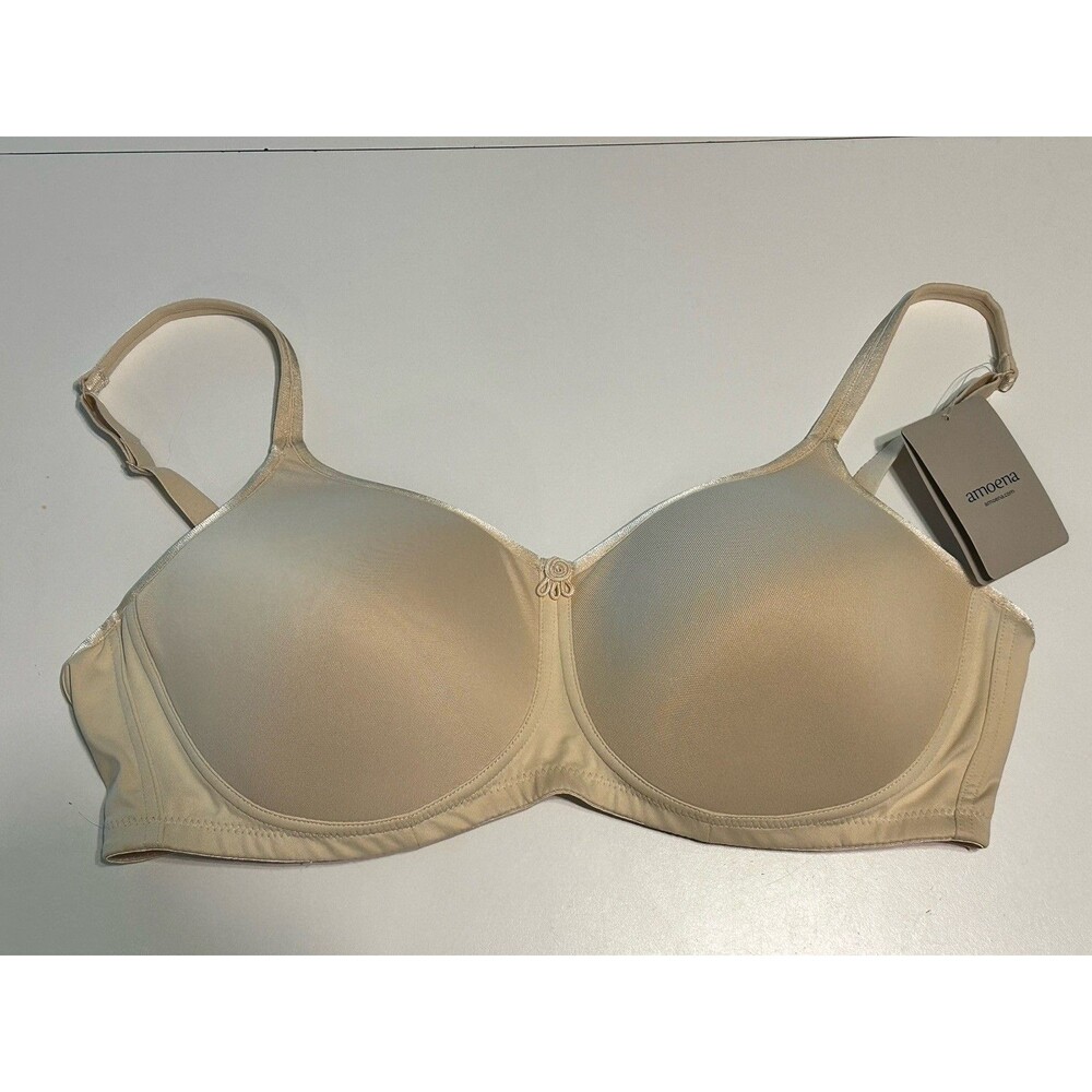 NWT Amoena Mara SB Padded Wireless  Light NUDE  Bra 42B Mastectomy